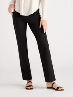 Quince Ultra-Stretch Pointe Straight Leg Pants - M - 30" Inseam - Black